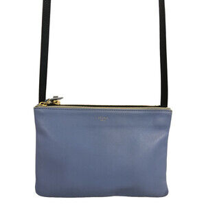 Celine Trio Crossbody Bag Leather Blue